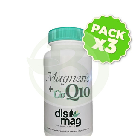 Pack 3x Magnesio + Coq10 60 Cápsulas Dismag