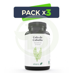 Pack 3x Cola De Caballo 500 Mg 120 Comp Ebers