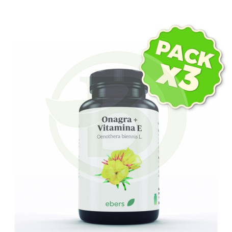 Pack 3x Onagra+Vit. e 515 Mg 100 Perlas Ebers
