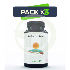 Pack 3x Betacaroteno 10.000 U.I. 60 Cáps Ebers