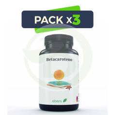 Pack 3x Betacaroteno 10.000 U.I. 60 Cáps Ebers