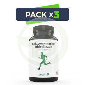 Pack 3x Colágeno Marino Hidrolizado 750 Mg 100 Comp Ebers