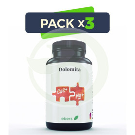 Pack 3x Dolomita 800 Mg 100 Comp Ebers