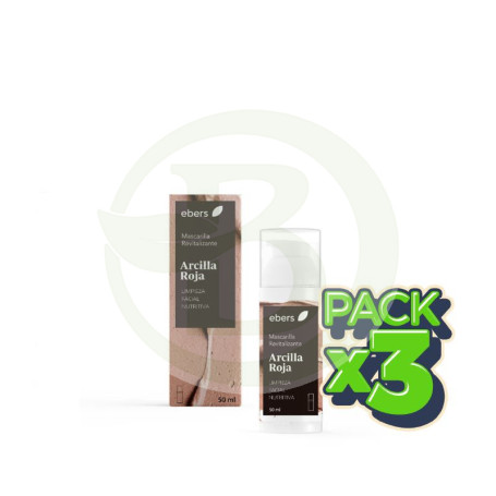 Pack 3x Mascarilla Revitalizante 50Ml(Roja) Ebers