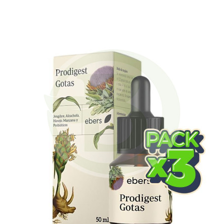 Pack 3x Prodigest Gotas 50 Ml Ebers