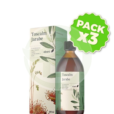 Pack 3x Toscalm Jarabe 250 Ml Ebers
