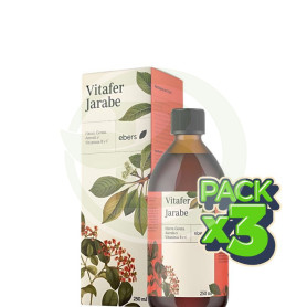 Pack 3x Vitafer Jarabe 250 Ml Ebers