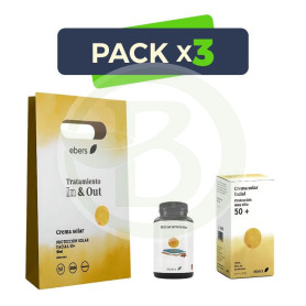 Pack 3x Estuche Proteccion Solar In & Out 60 Perlas+50Ml Ebers