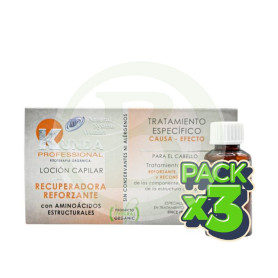 Pack 3x Locion Recuperadora Reforzante 4X25 Ml Natural System Woman