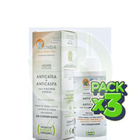 Pack 3x Locion Anticaida+Anticaspa 125 Ml Natural System Woman