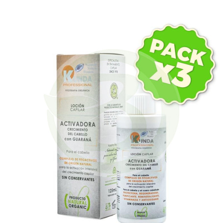 Pack 3x Locion Activadora Crecimiento 125 Ml Natural System Woman