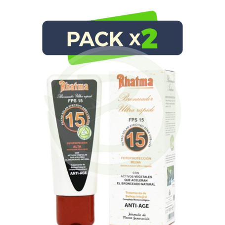 Pack 2x Bronceador Ultrarapido F-15 100Ml Rhatma