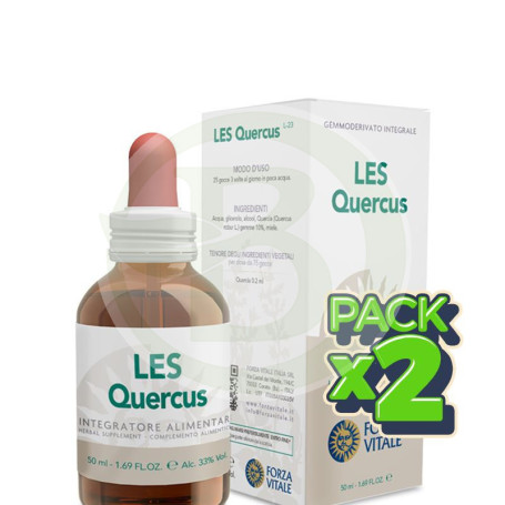Pack 2x Les Quercus Pedunculanta (Quercia) 50Ml. Forza Vitale