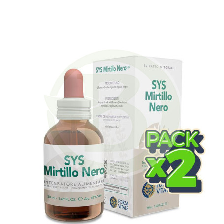 Pack 2x Sys Mirtillo Nero 50Ml. Forza Vitale