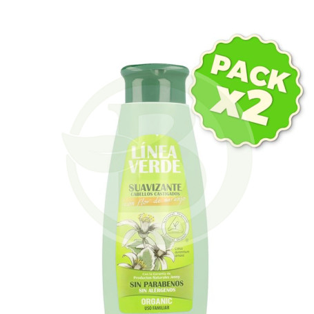Pack 2x Suavizante Cabellos Castigados 350Ml. Linea Verde