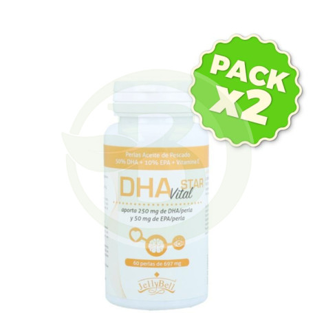 Pack 2x Dha Vital Star 60 Perlas Jellybell