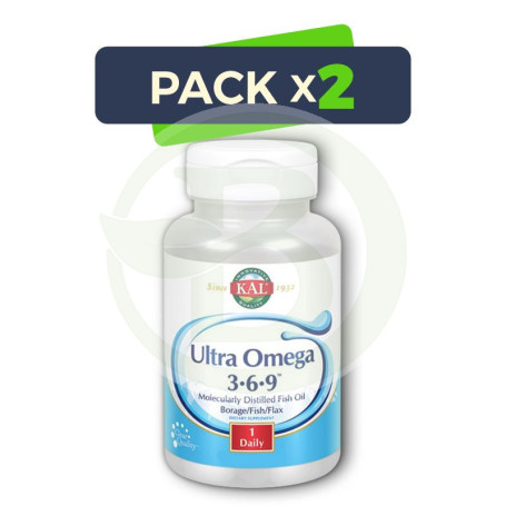 Pack 2x Ultra Omega 3-6-9 100 Perlas Kal
