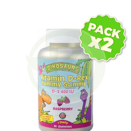 Pack 2x Rex Vitamin D-Rex D3 400Ui 90 Dinos Masticables Kal