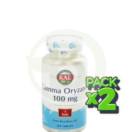 Pack 2x Gamma Oryzanol 100Mg. 100 Tabletas Kal
