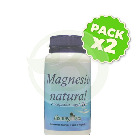 Pack 2x Magnesio Natural 60 Cápsulas Vegetales Dismag
