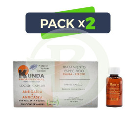 Pack 2x Locion Anticaida+Anticaspa 4X25 Ml Natural System Woman