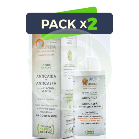 Pack 2x Locion Anticaida+Anticaspa 125 Ml Natural System Woman
