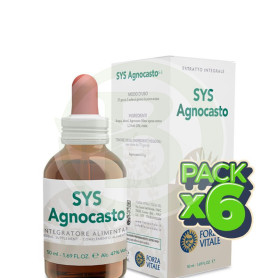 Pack 6x SYS Agnocasto (Sauzgatillo) 50Ml. Forza Vitale