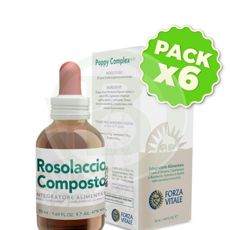 Pack 6x Rosolaccio Composto﻿ 50Ml. Forza Vitale
