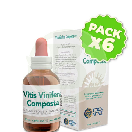 Pack 6x Vitis Vinífera Composta 50Ml. Forza Vitale
