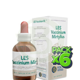 Pack 6x Les Vaccinium Myrtillus (Arándano Negro) 50Ml. Forza Vitale