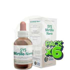 Pack 6x Sys Mirtillo Nero 50Ml. Forza Vitale