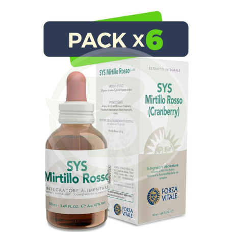 Pack 6x Sys Mirtillo Rosso 50Ml. Forza Vitale