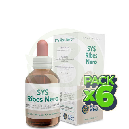 Pack 6x Sys Ribes Nero 50Ml. Forza Vitale