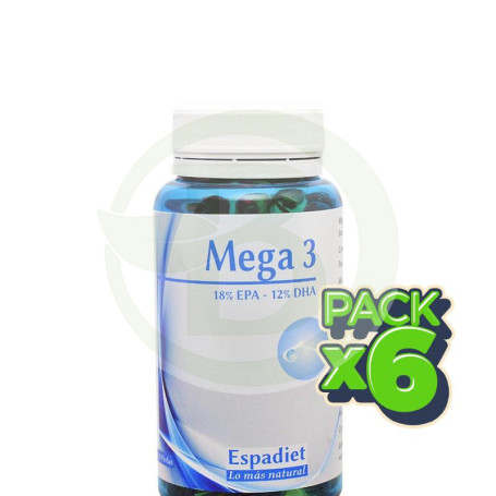 Pack 6x Mega 3 120 Perlas Espadiet