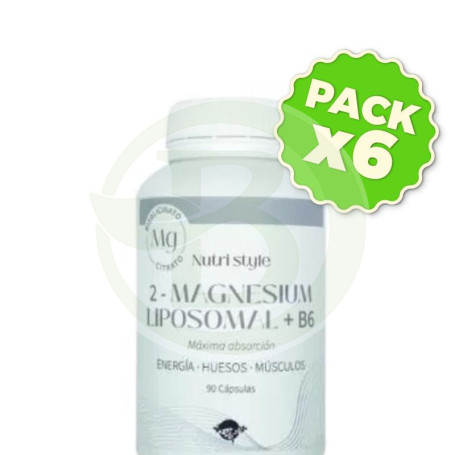 Pack 6x Magnesium 2 Liposomal + B6 90Capsulas Espadiet
