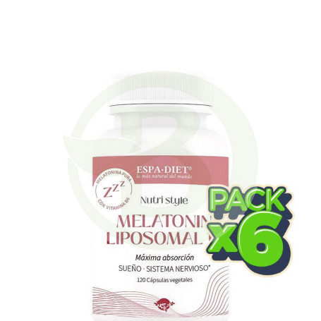Pack 6x Melatonin Liposomal 1,9Mg 120 Capsulas Espadiet