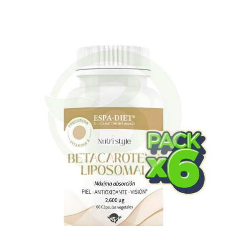 Pack 6x Betacaroteno Liposomal 60 Cápsulas Espadiet