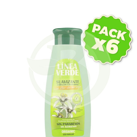 Pack 6x Suavizante Cabellos Castigados 350Ml. Linea Verde