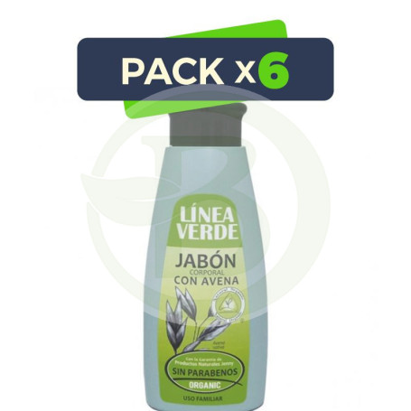 Pack 6x Jabón Corporal con Avena 400Ml. Linea Verde