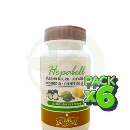 Pack 6x Hepabell 60 Cápsulas Jellybell