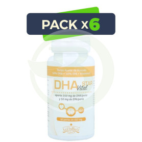 Pack 6x Dha Vital Star 60 Perlas Jellybell