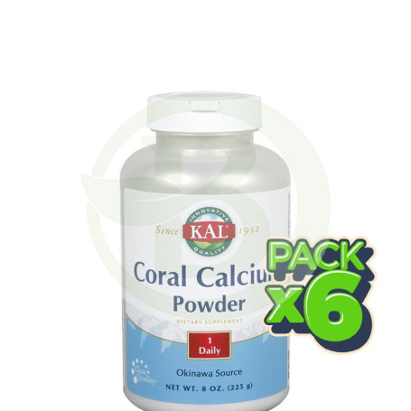 Pack 6x Coral Calcium 225Gr. Kal