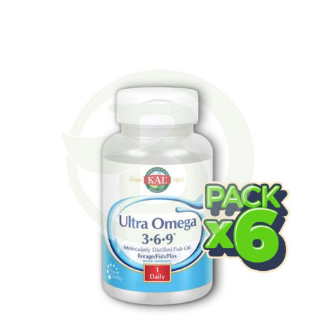 Pack 6x Ultra Omega 3-6-9 50 Perlas Kal