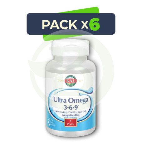 Pack 6x Ultra Omega 3-6-9 100 Perlas Kal