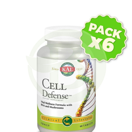Pack 6x Cell Defense 60 Comprimidos Kal