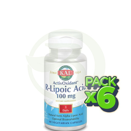 Pack 6x R-Lipoic Activoxidant 60 Cápsulas Kal