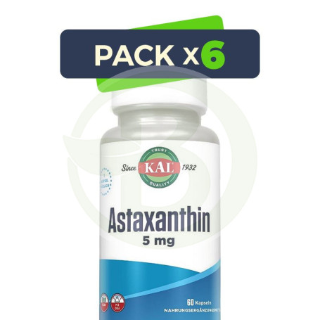 Pack 6x Astaxanthin 5Mg 60 Capsulas Kal