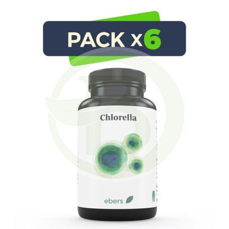 Pack 6x Chlorella 400 Mg 90 Comp Ebers