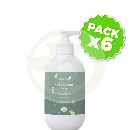 Pack 6x Gel-Champú Baby 250 Ml Ebers