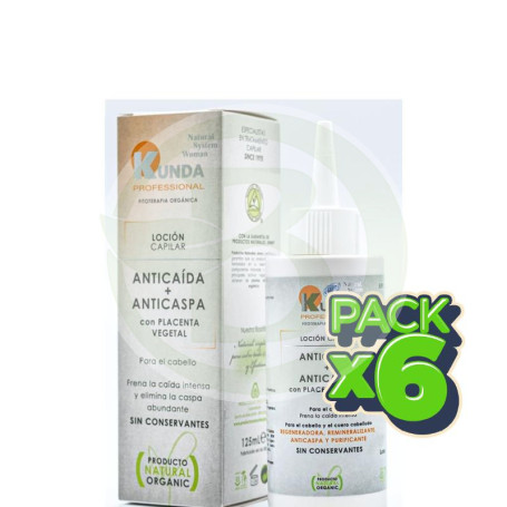 Pack 6x Locion Anticaida+Anticaspa 125 Ml Natural System Woman